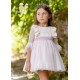 Abuela Tata Verano Vestido niña Ceremonia Rosa Volantes