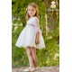 Abuela Tata Verano Vestido niña Ceremonia Crudo Fajín Rosa