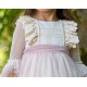 Abuela Tata Summer Girl Ceremony Pink Flared Dress Ruffles