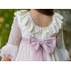 Abuela Tata Verano Vestido niña Ceremonia Rosa Volantes