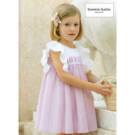 Cosiendo Sueños Verano niña Ceremonia Rosa Evasé
