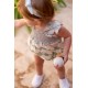 Cocote Summer Baby Girl Overalls Green Waves