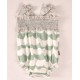 Cocote Summer Baby Girl Overalls Green Waves
