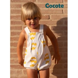 Cocote Verano Peto bebé niño Blanco Cachimir Amarillo