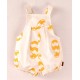 Cocote Summer Baby Boy White and Yellow Overalls