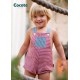 Cocote Summer Baby Boy Overalls Red Stripes