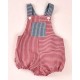 Cocote Summer Baby Boy Overalls Red Stripes
