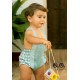 Jose Varon Summer Baby Boy Water Green Printed Overalls