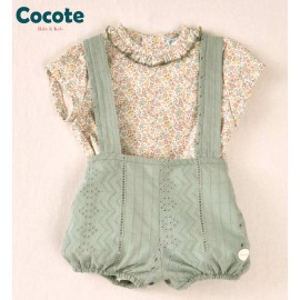 Cocote Summer Baby Boy Green Set Flowers