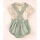 Cocote Verano Conjunto bebé niño Liberty Verde Calado