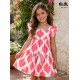 Jose Varon Summer Girl Fuchsia Dress Diamonds