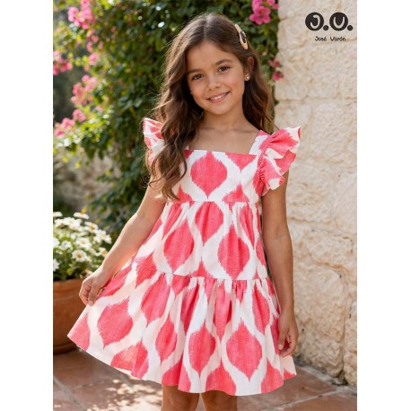 Jose Varon Summer Girl Fuchsia Dress Diamonds