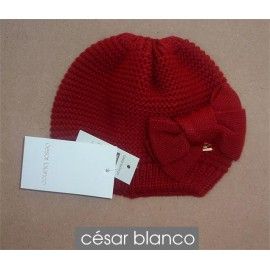 Cesar Blanco Winter Girl Hat Dark Red