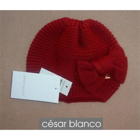 Cesar Blanco Winter Girl Hat Dark Red