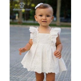 DBB Collection Summer Baby Girl White Embroidered Set