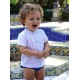 DBB Collection Summer Baby Boy White and Electric Blue Set Stripes