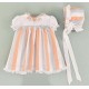 Cocote Verano Vestido bebé niña Rayas Celeste y Naranjas