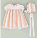 Cocote Summer Baby Girl Dress Blue and Orange Stripes