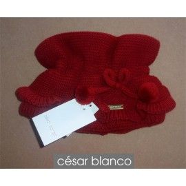 Cesar Blanco Winter Girl Scarf Dark Red