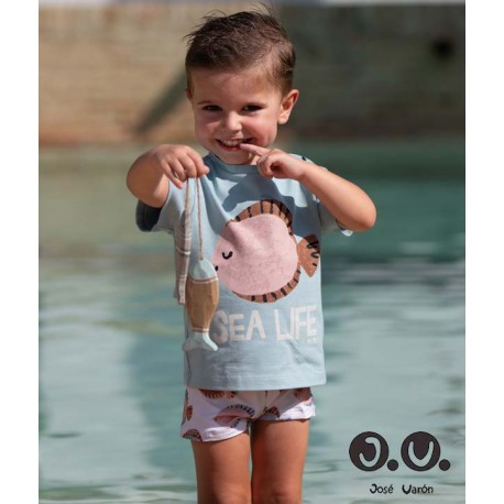 Jose Varon Summer Boy Swimset Fishes