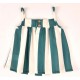 Jose Varon Summer Girl Beach Dress Dark Green Stripes
