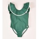 Jose Varon Summer Girl Dark Green Swimsuit Ruffle