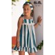 José Varón Verano Kaftán niña Rayas Verdes