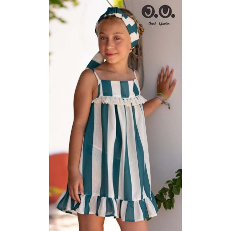 José Varón Verano Kaftán niña Rayas Verdes
