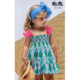 Jose Varon Summer Girl Green Dress Ethnic