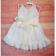 Nekenia Verano Vestido niña Ceremonia Blanco y Beige Bordado