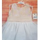 Nekenia Verano Vestido niña Ceremonia Blanco y Beige Bordado