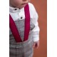 Jose Varon Winter Baby Boy Gray Set Garnet Tapes