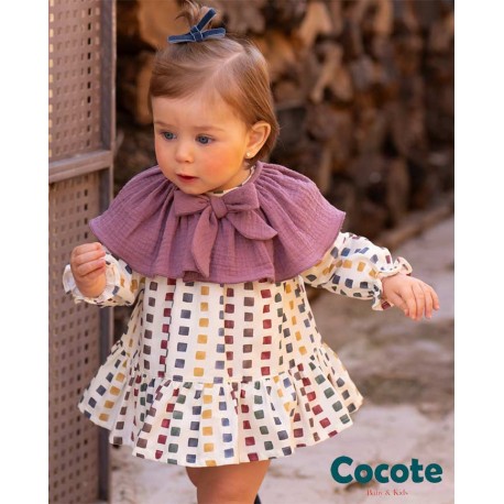 Cocote Invierno Vestido bebé niña Cuadros de Colores