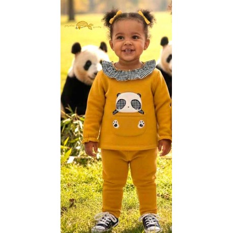 Pequeños Piratas Winter Baby Girl Sport Set Panda