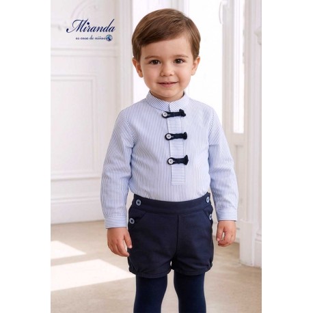 Miranda Invierno Conjunto bebé niño Marino Rayas