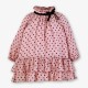 Miranda Winter Baby Girl Pink Dress Black Spots