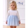 Miranda Winter Baby Girl Ceremony Dress White and Blue