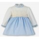 Miranda Invierno Vestido bebé niña Ceremonia Blanco y Azul