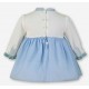 Miranda Invierno Vestido bebé niña Ceremonia Blanco y Azul