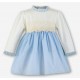 Miranda Invierno Vestido niña Ceremonia Blanco y Azul
