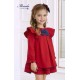 Miranda Invierno Vestido niña Rojo Lazo Marino