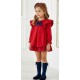 Miranda Invierno Vestido niña Rojo Lazo Marino