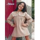 Nekenia Winter Girl Beige Dress Square Collar