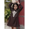 Nekenia Winter Girl Brown Dress with Ornament