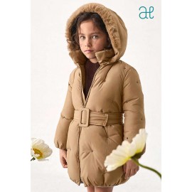 Abel & Lula Winter Girl Camel Jewel Coat