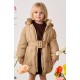 Abel & Lula Winter Girl Camel Jewel Coat