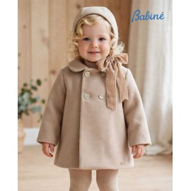 Babiné Invierno Trenca bebé niña Muflón Nuez