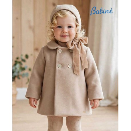 Babiné Invierno Trenca bebé niña Muflón Nuez