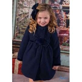 Babine Winter Girl Navy Coat with Pompom