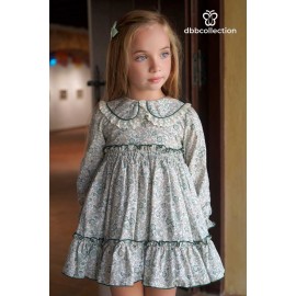 DBB Collection Invierno Vestido niña Flores Verdes